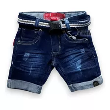 Bermuda Short Jeans Menino Listrado 1 Á 16 Anos