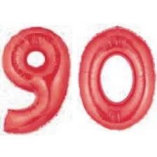 Grabo Gigantes 90a Globos Número Rojo.