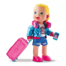 Boneca Vamos Viajar Diver Toys Brinquedo Meninas Acessórios