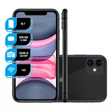 iPhone 11 64gb 6.1 4g Ram 12mp Dual Cámara Negro