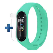 Reloj Inteligente M5 Smart Band Pulsera Fit + Hidrogel Otec Color Del Bisel Verde