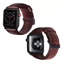 Pulseira Couro Compativel Com Apple Watch 42 44mm 1 2 3 4 5 