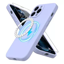 Funda De Silicona Para iPhone 13 Pro Max Con Protector De Pa