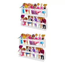 4 Prateleira Organizadora Bonecas Barbie Brinquedo 60x20x7