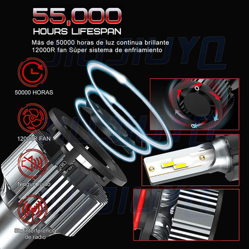 Kit De Luces Altas Y Traseras H13 9145 Led Para Dodge Foto 8