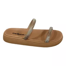 Chinelo Casual Tira Pronta Strass Moleca 5469.118