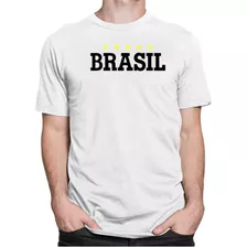 Camiseta Brasil Camisa Copa Do Mundo Futebol 100% Algodão