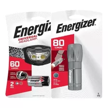 Combo Linterna Metálica + Linterna De Cabeza 60lm Energizer