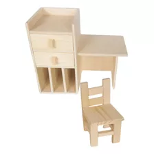 Silla De Escritorio Dollhouse, Minimesa De Estudio Para Esca