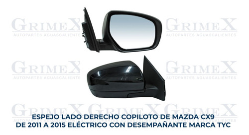 Espejo Mazda Cx9 2011-2012-2013-2014-2015 Elec C/desemp Ore Foto 10