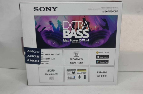 Sony Xplod Mex-n4300bt Radio Fm Auxiliar Cd Usb Bluetooth  Foto 5