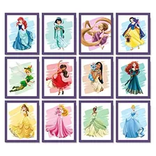 Carteles De Pared De Princesa, Juego De 12, 8 X 10 PuLG...