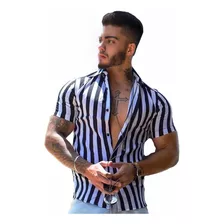 Camisa Aberta Masculina Viscose Estampada