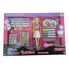 Brinquedo Menina Kit De Pintura Fashion Tipo Barbie