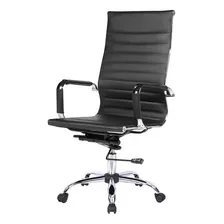 Sillon Oficina Gerencial Escritorio Aluminium Eames Pc Cuota Color Negro