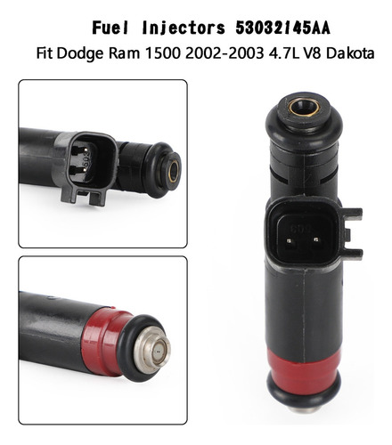 8 Inyectores De Combustible For Dodge Ram 1500 4.7l V8 Dako Foto 6