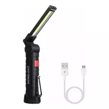 Lámpara De Trabajo. Luz Led Recargable Usb. Base Magnética.