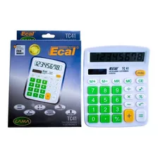 Calculadora Ecal Mediana Tc41 - 8 Dígitos Color Blanco