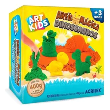 Areia Magica Acrilex Dinossauros Art Kids 400g + 3anos