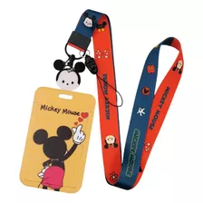 Porta Credencial + Lanyard Mickey Mouse