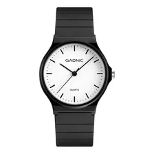 Reloj Hombre Mujer Gadnic Malla Ajustable Resistente Al Agua Color De La Malla Negro