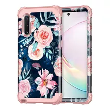 Funda Para Samsung Galaxy Note 10 - Azul/rosa/flores