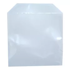 100 Envelopes De Plástico Transparente Liso Saquinho Para Embalar Mídia Cd/dvd Saco Com Aba E Sem Cola 12,5x12,5cm