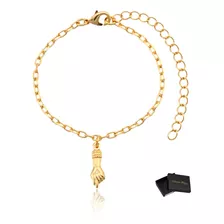 Pulseira Infantil Criança Com Figa Figuinha Banhado Ouro 18k