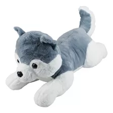 Cachorro Husky Deitado 54cm - Pelúcia