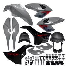 Kit Carenagem + Parafusos Honda Cg Fan 160 2016 A 2021 Esd