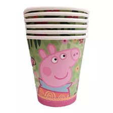 Vaso Cumpleaños Peppa Pig X 6 Original Cotillón Activarte