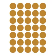 210 Etiquetas Colacril Redonda 19mm - Cores (ler Descrição) Cor Dourada