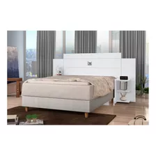  Cabeceira De Cama Box J&a Móveis Acapulco 228cm X 110cm Branca