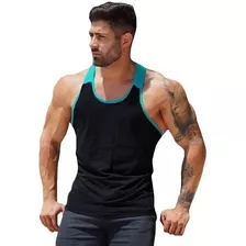 Camiseta Treino Regata Costas Nadador Slim Masculina