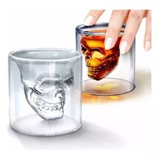 Copo Caveira Shot De Vidro Cristal Skull Doomed P/ Bar 75ml