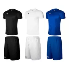 Kit 3 Camisetas Masculina E Calção Conjunto Academia Penalty