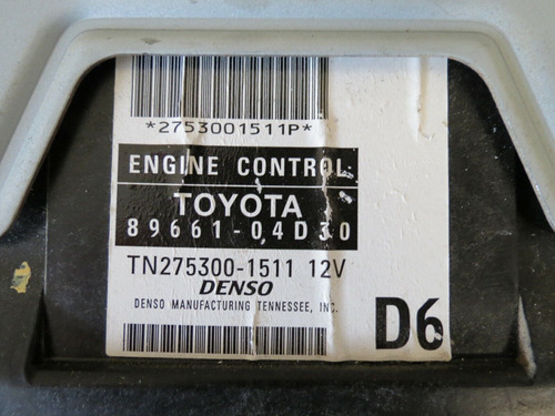  08 09 Toyota Tacoma 4x2 2.7l At Engine Control Unit  Ccp Foto 2