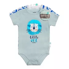 Bodys Manga Corta Set 2 Piezas Bambino 100% Algodón Celeste