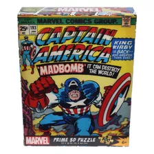 Puzzle 3d De 300 Piezas Marvel Comics Vintage - Capitan Amer