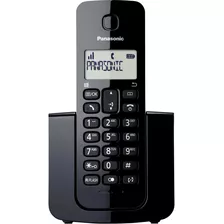 Telefone Sem Fio Panasonic Kx-tgb110lbb Preto Black Piano Com Identificador De Chamadas