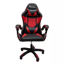 Cadeira Gamer Reclinável Vermelha Computador Couro Giratória