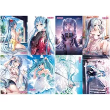 Paquete 8 Afiches Poster Anime De Hatsune Miku 28x42cm