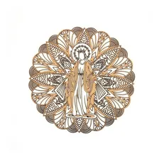 Quadro Religioso Mandala Nossa Senhora Das Graças 30cm - Mdf