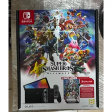 Nintendo Switch Oled Super Smash Bros + 3 Meses Nsw Online