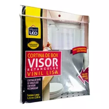Cortina Para Box De Banheiro Vinil Com Visor Retangular