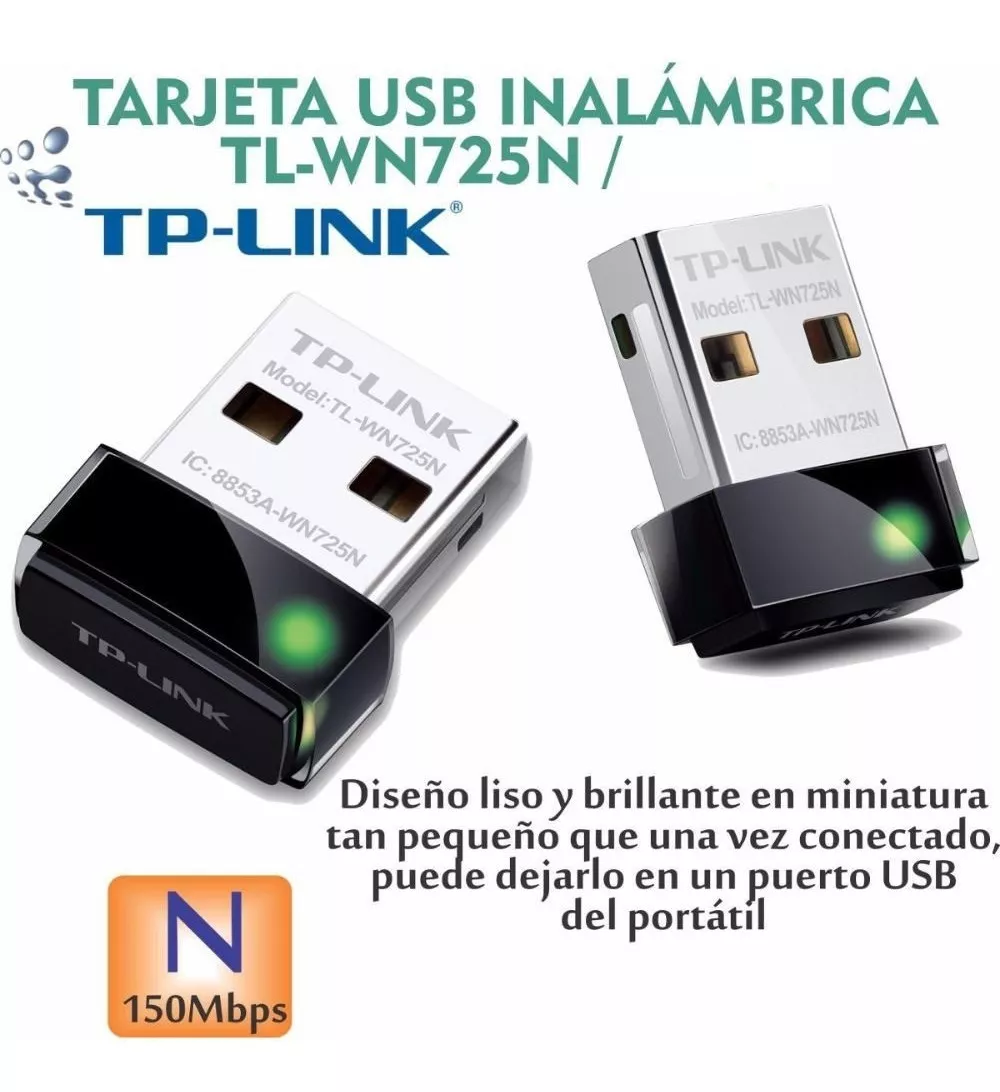 Adaptador Usb Wifi Mini Tp-link Tl-wn725n 150mbp 19 01 1126