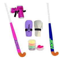 Kit Palo De Hockey + Canilleras + Bucal Combo Envío Gratis