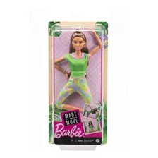 Barbie Made To Move Movimientos Divertidos Yoga Castaña Verd