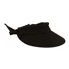 Visera De Algodón Scala Deluxe Big Brim Para Mujer Con Lazo,