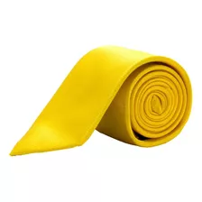 Corbata Hombre Aldo Conti Lexus Liso Con Textura + 6 Colores Color Amarillo